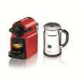 Nespresso Inissia Red Espresso Maker Bundle